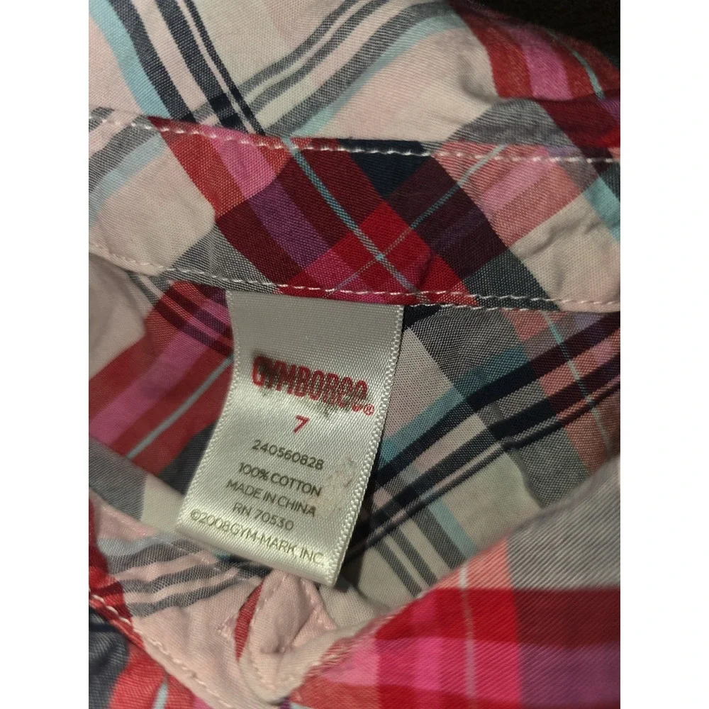 Gymboree outlet new york girl plaid dress size 6 and 2 tops dog size 7